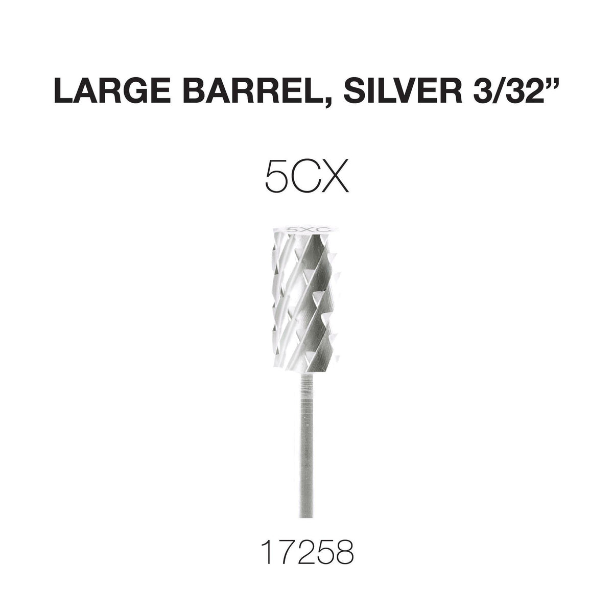 Cre8tion Carbide Large Barrel, Silver 3/32"