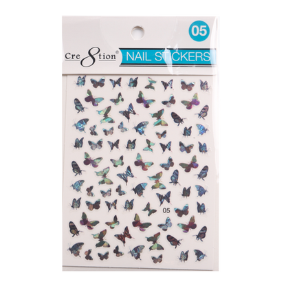 Cre8tion Nail Art Sticker Butterfly (42 Styles)