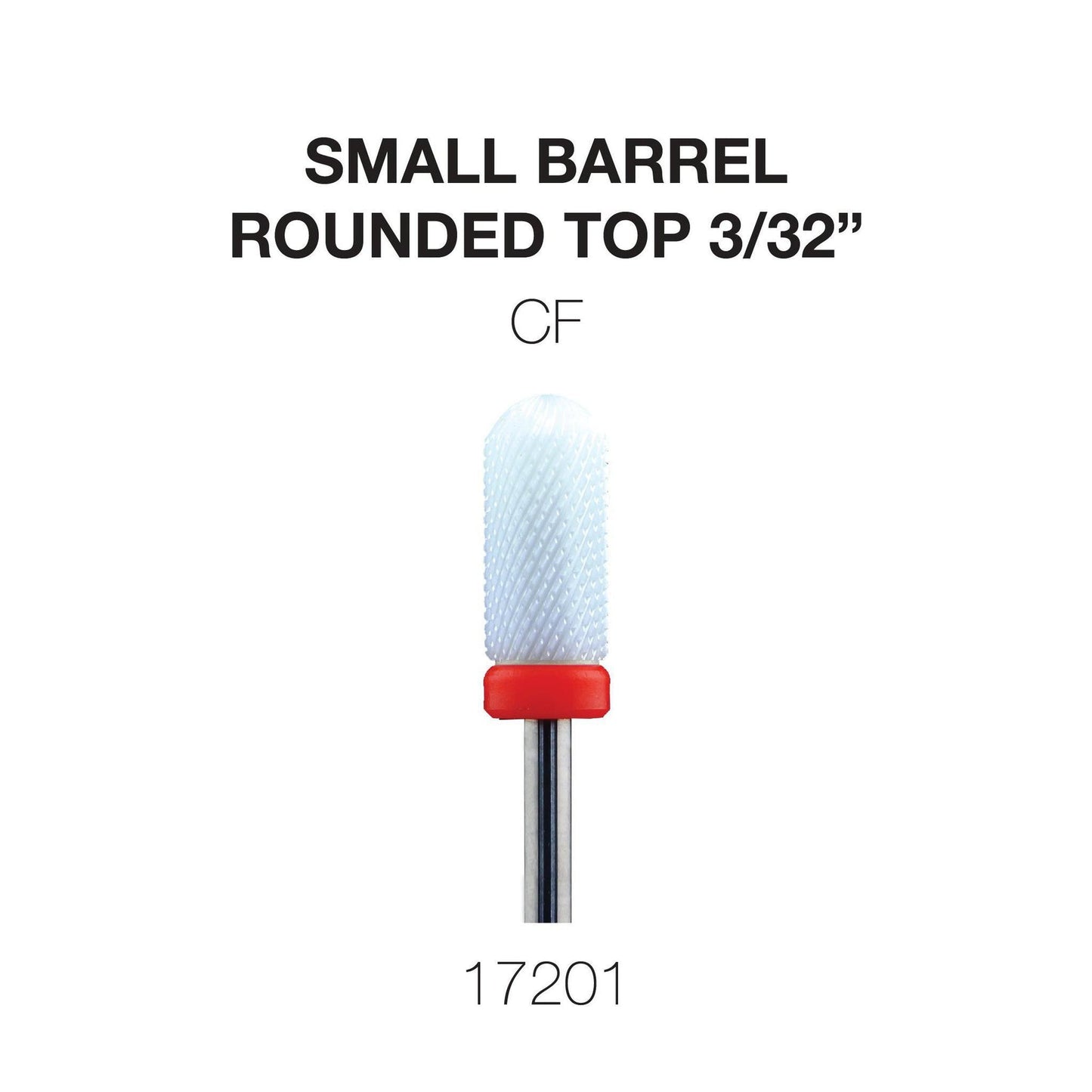 Cre8tion Ceramic Small Barrel- Rounded Top 3/32"