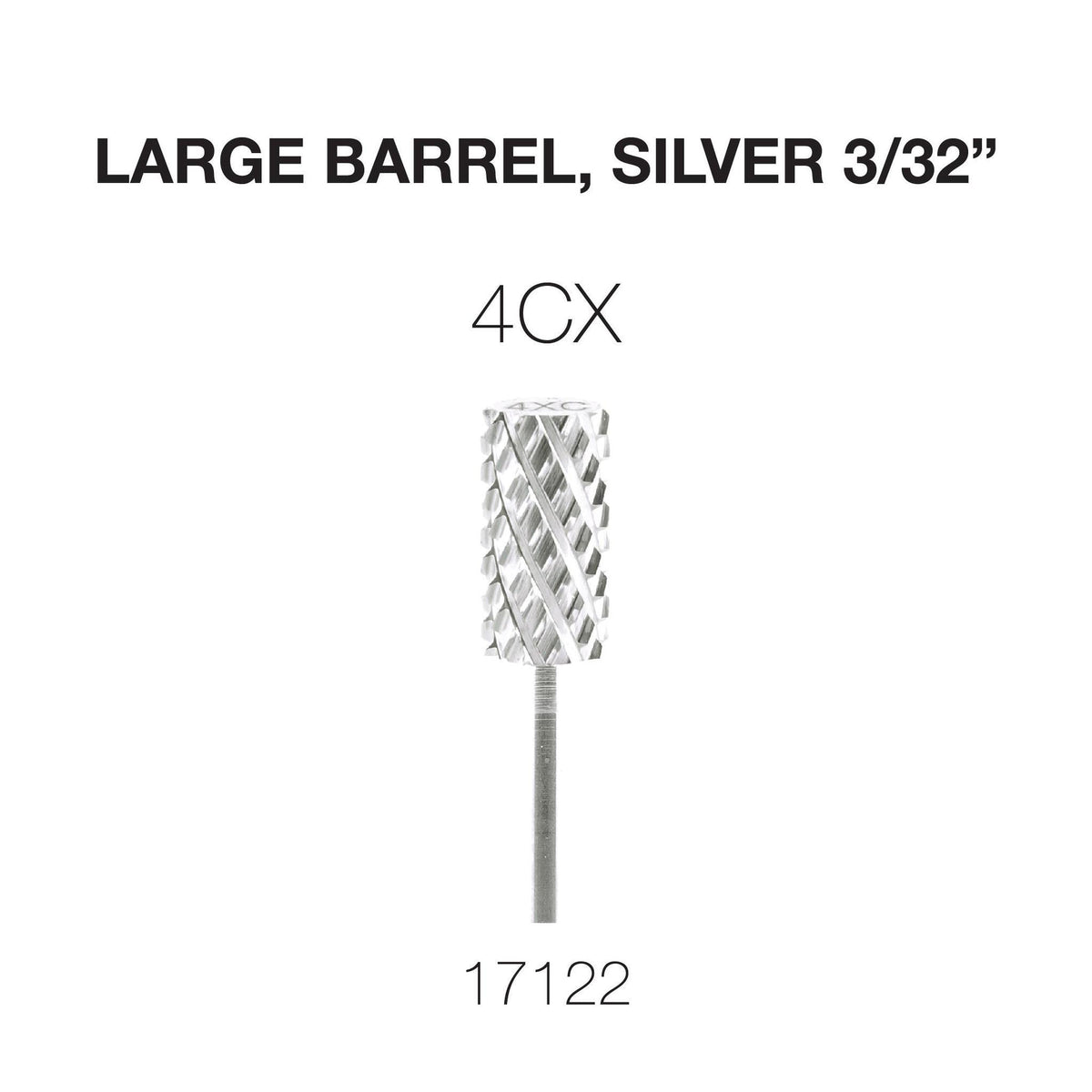 Cre8tion Carbide Large Barrel, Silver 3/32"