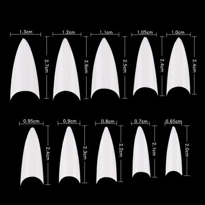 Cre8tion Special Shape - 03 Short Stellito Nail Tips 500 pcs./box
