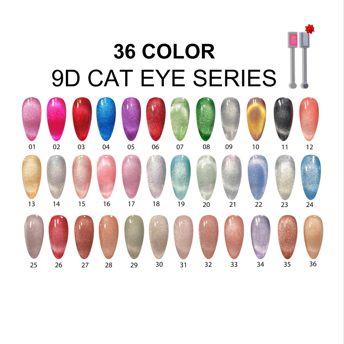 DC Framed Color Chart – 9D Cat Eye Collection