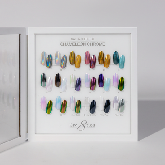 Cre8tion Acrylic Booklet - Nail Art Chameleon Chrome 18 Colors