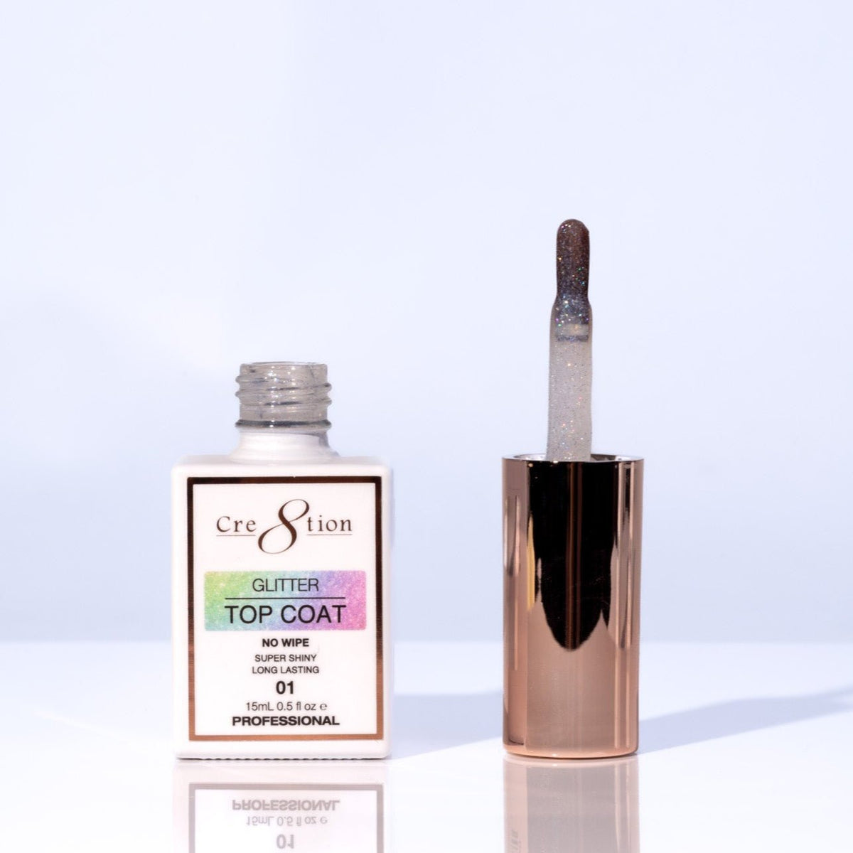 Cre8tion Glitter Top Coat 0.5oz 03