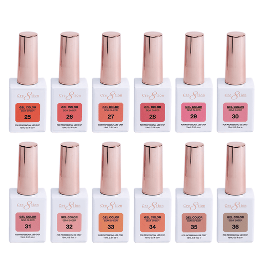 Cre8tion Hema Free Semi-Sheer Collection 0.5oz -  Coral Series