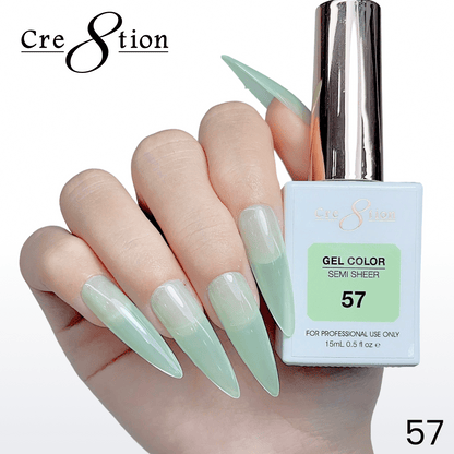 Cre8tion Hema Free Semi-Sheer Collection 0.5oz - Mint Sky Series