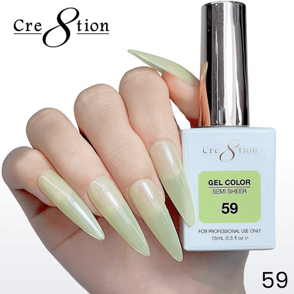 Cre8tion Hema Free Semi-Sheer Collection 0.5oz - Mint Sky Series