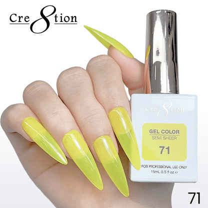 Cre8tion Hema Free Semi-Sheer Collection 0.5oz - Neon Series