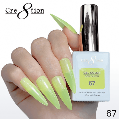 Cre8tion Hema Free Semi-Sheer Collection 0.5oz - Neon Series