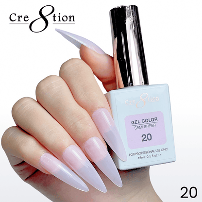 Cre8tion Hema Free Semi-Sheer Collection 0.5oz - Pink Series