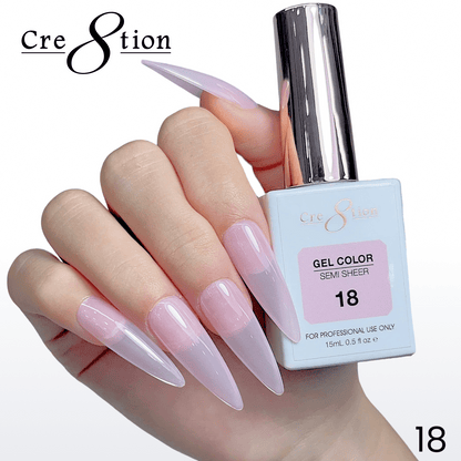 Cre8tion Hema Free Semi-Sheer Collection 0.5oz - Pink Series