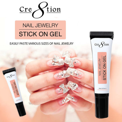 Crestion Nail Jewelry Stick On Gel in Tube 15ml (New Version)