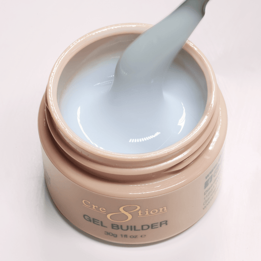 Cre8tion Overlay/Builder Gel in Jar 1oz - Hema Free/TPO Free - Low Heat - 01 Snow White