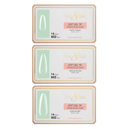 Cre8tion Soft Gel Tips - ROUND