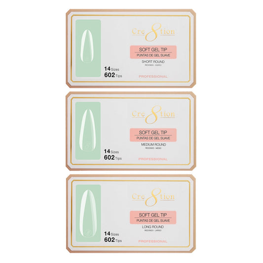 Cre8tion Soft Gel Tips - ROUND