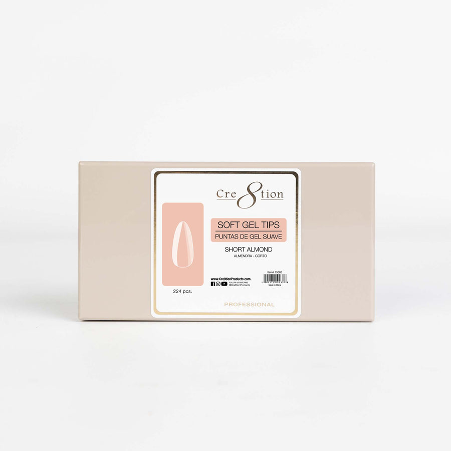Creation Soft Gel Tips - Almond Mini Box 224pcs