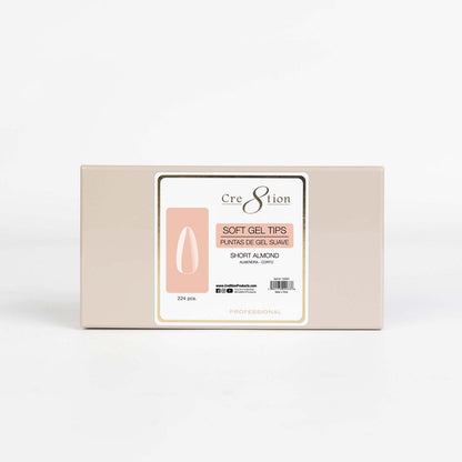 Creation Soft Gel Tips - Almond Mini Box 224pcs