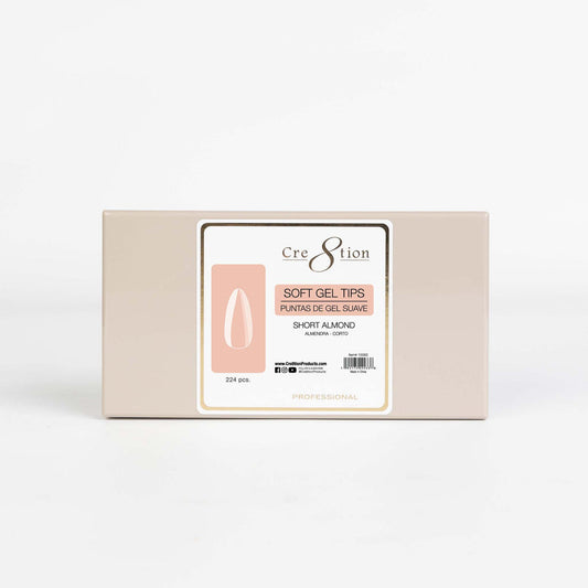 Creation Soft Gel Tips - Almond Mini Box 224pcs