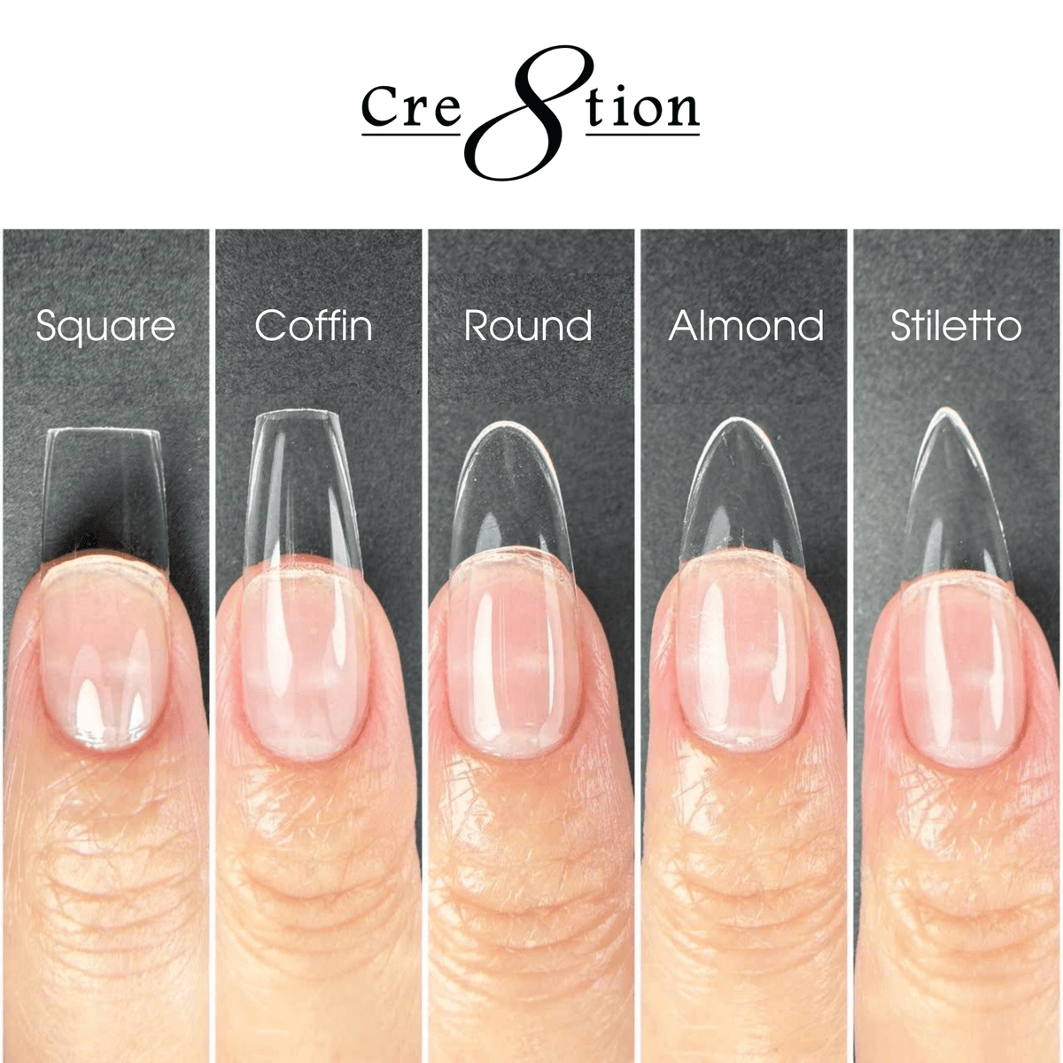 Cre8tion Soft Gel Tips - ALMOND
