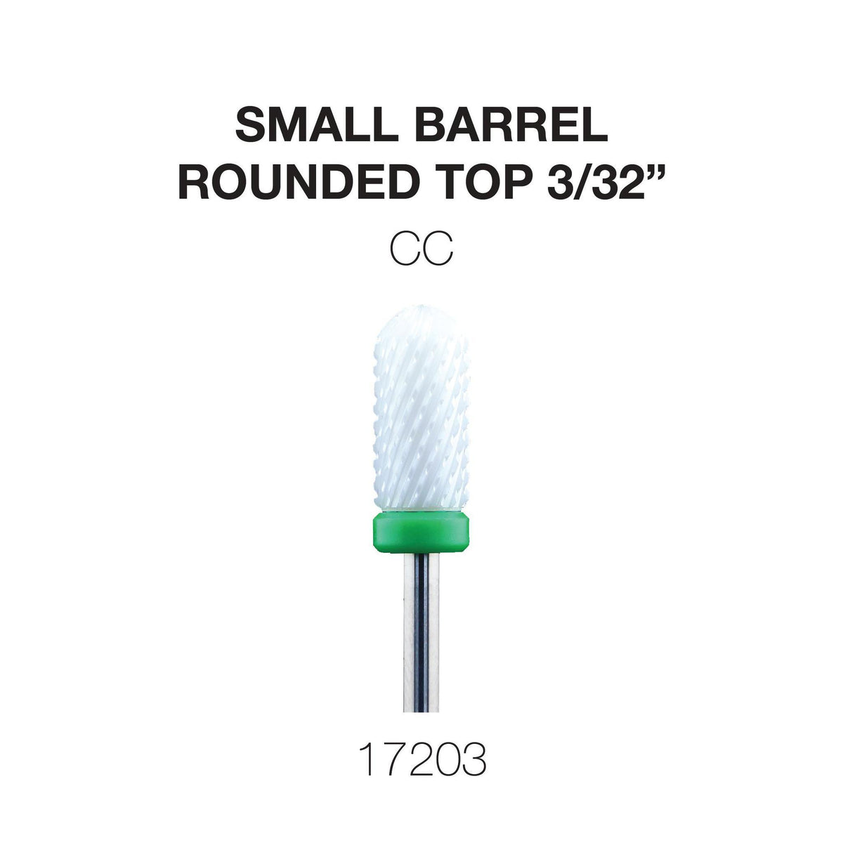 Cre8tion Ceramic Small Barrel- Rounded Top 3/32"