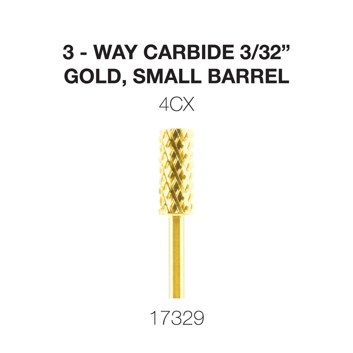 Cre8tion 3-Way Carbide Gold, Small Barrel 3/32"