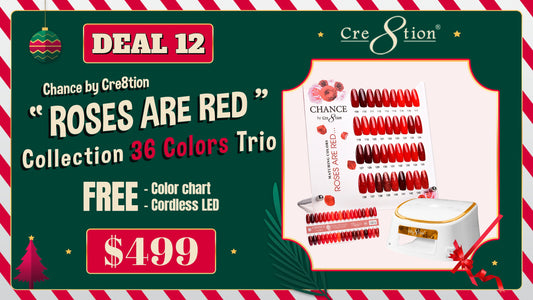 DEAL 12 Chance by Cre8tion Roses are Red Collection 36 Colors Trio (Free Color chart and Cordless LED)