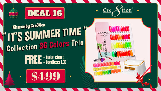 DEAL 16 Chance by Cre8tion It's Summer Time  Collection 36 Colors Trio  (Free Color chart and Cordless LED)