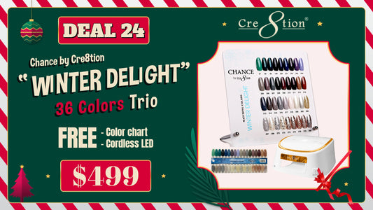 DEAL 24 Chance by Cre8tion Winder Delight Collection 36 Colors Trio (Free Color chart and Cordless LED)