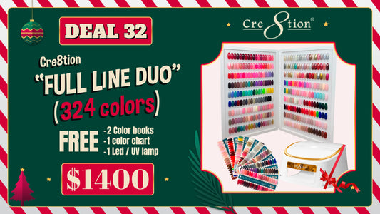 DEAL 32 Cre8tion FULL Line Duo 324 colors (Free 2 color books, 1 color chart and 1 LED/UV lamp)