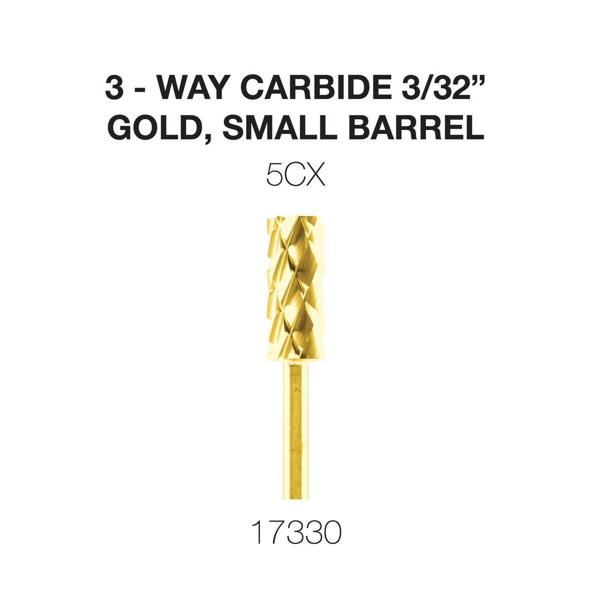 Cre8tion 3-Way Carbide Gold, Small Barrel 3/32"