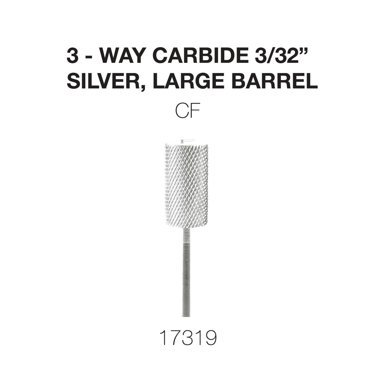 Cre8tion 3-Way Carbide Silver, Large Barrel 3/32"