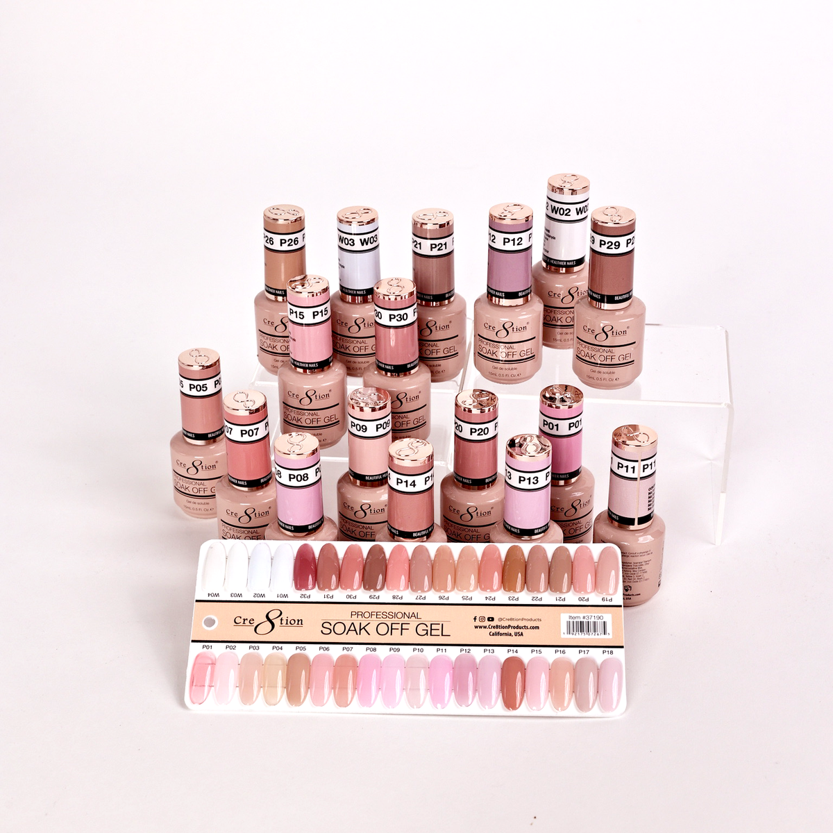 Cre8tion Full Set - French Gel Collection 36 Colors