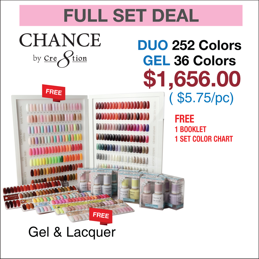 Chance Duo Matching color - Full set 288 colors w/ 1 set Tip Color Chart & 1 Booklet