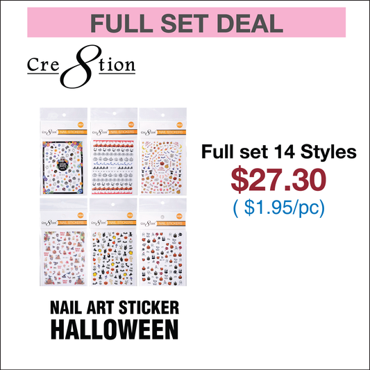 Creation Nail Art Stickers - Halloween (14 Styles) Set