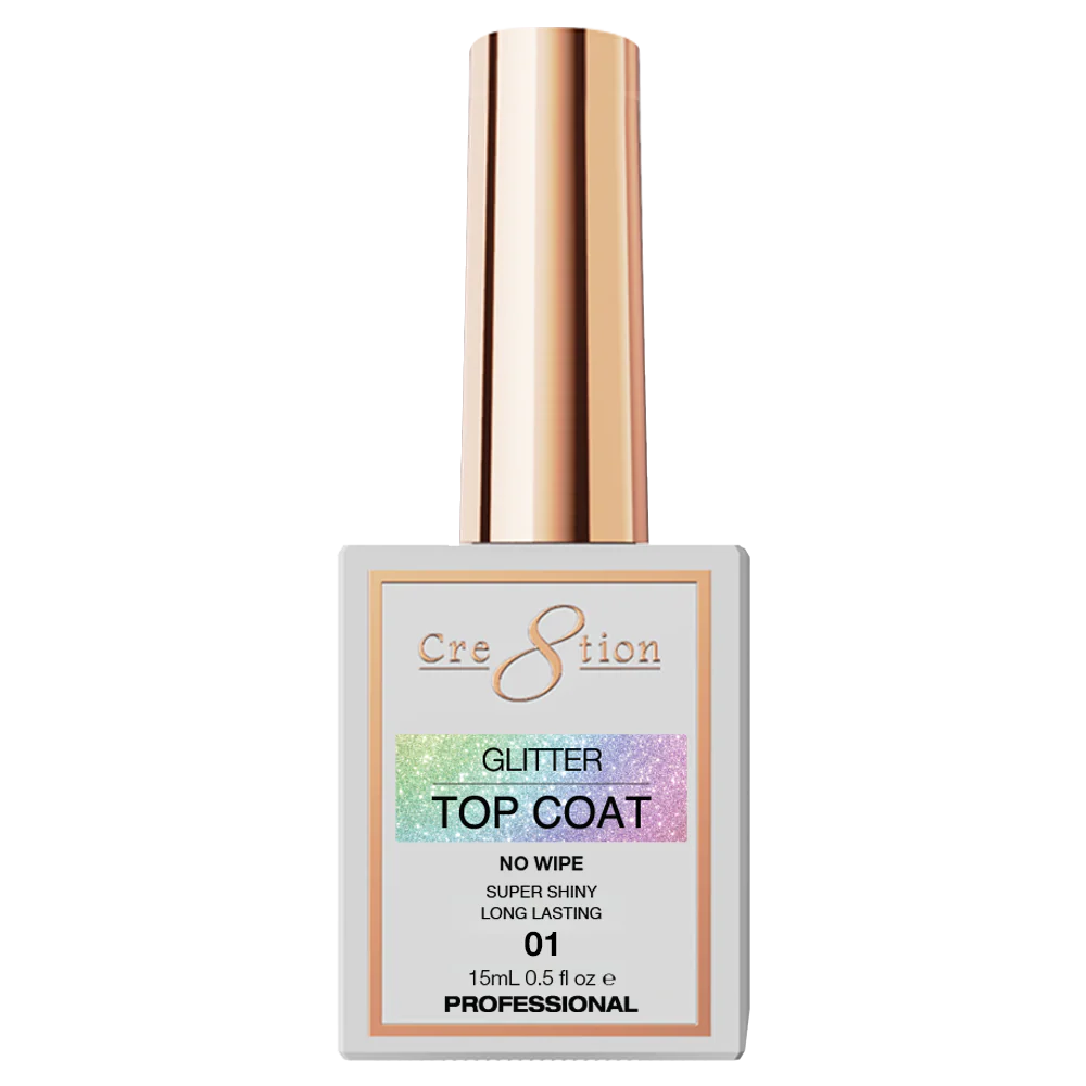 Cre8tion Glitter Top Coat 0.5oz 01