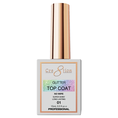 Cre8tion Glitter Top Coat 0.5oz 01