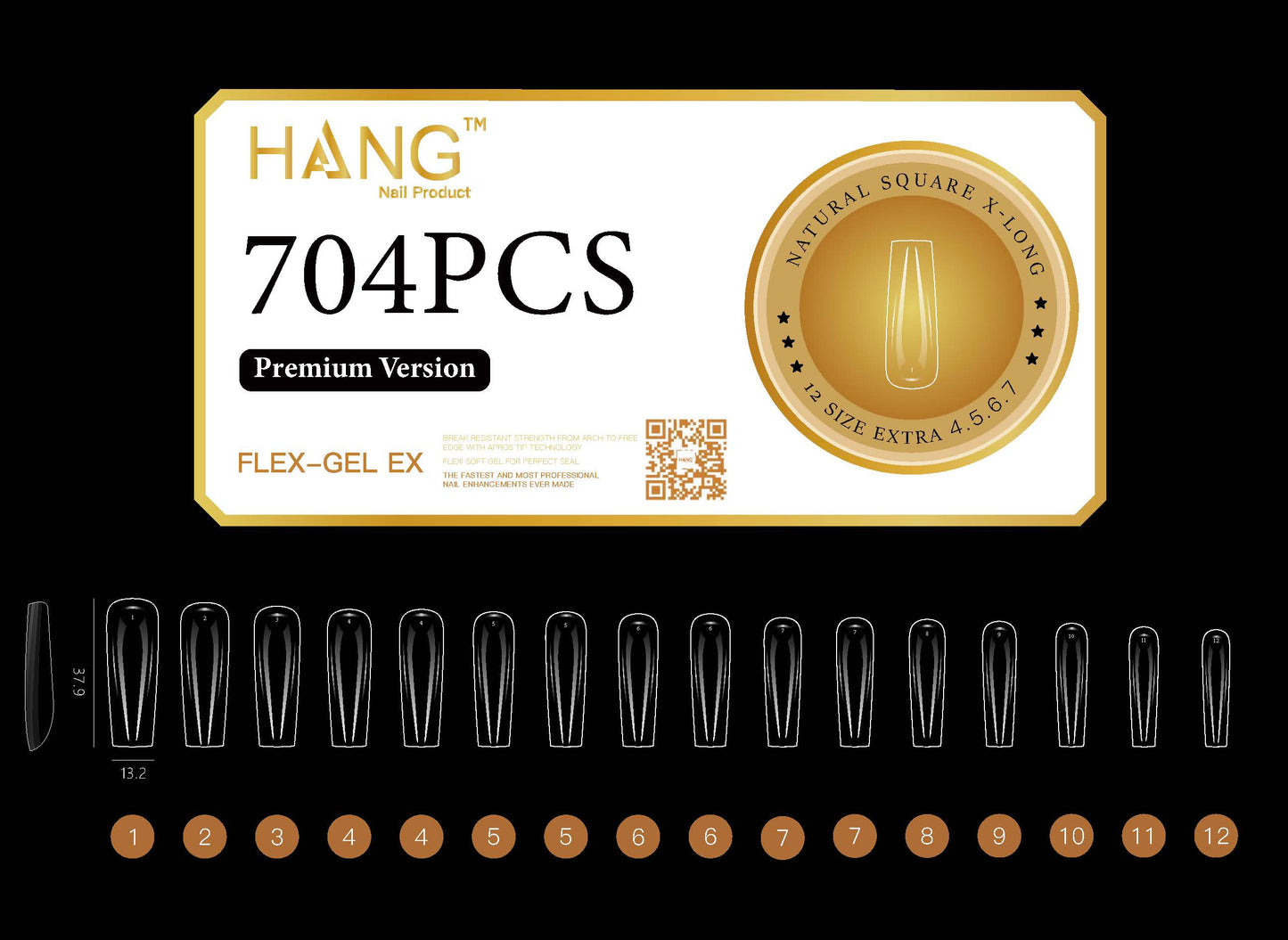 Hang Tip Flex - Gel Ex - Square ( XS - XL )