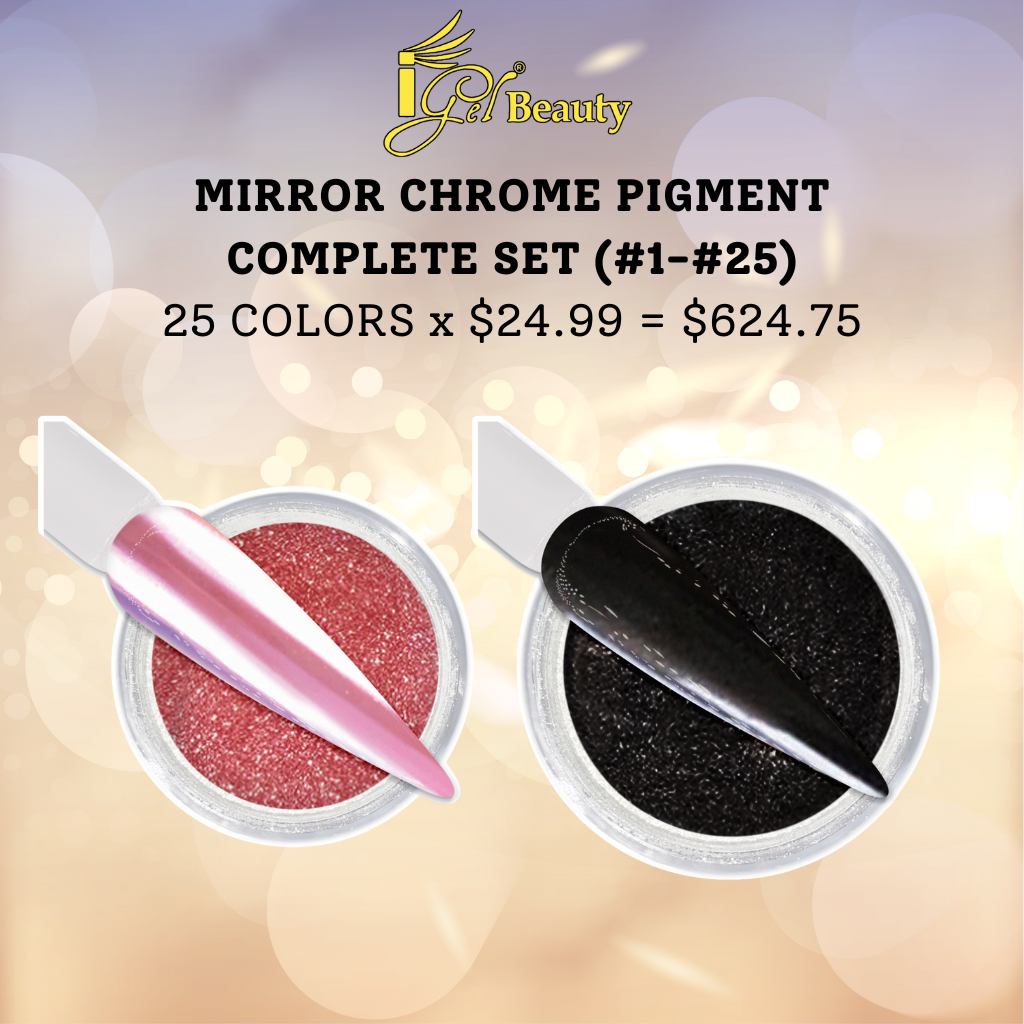 IGEL BEAUTY MIRROR CHROME PIGMENT COMPLETE SET