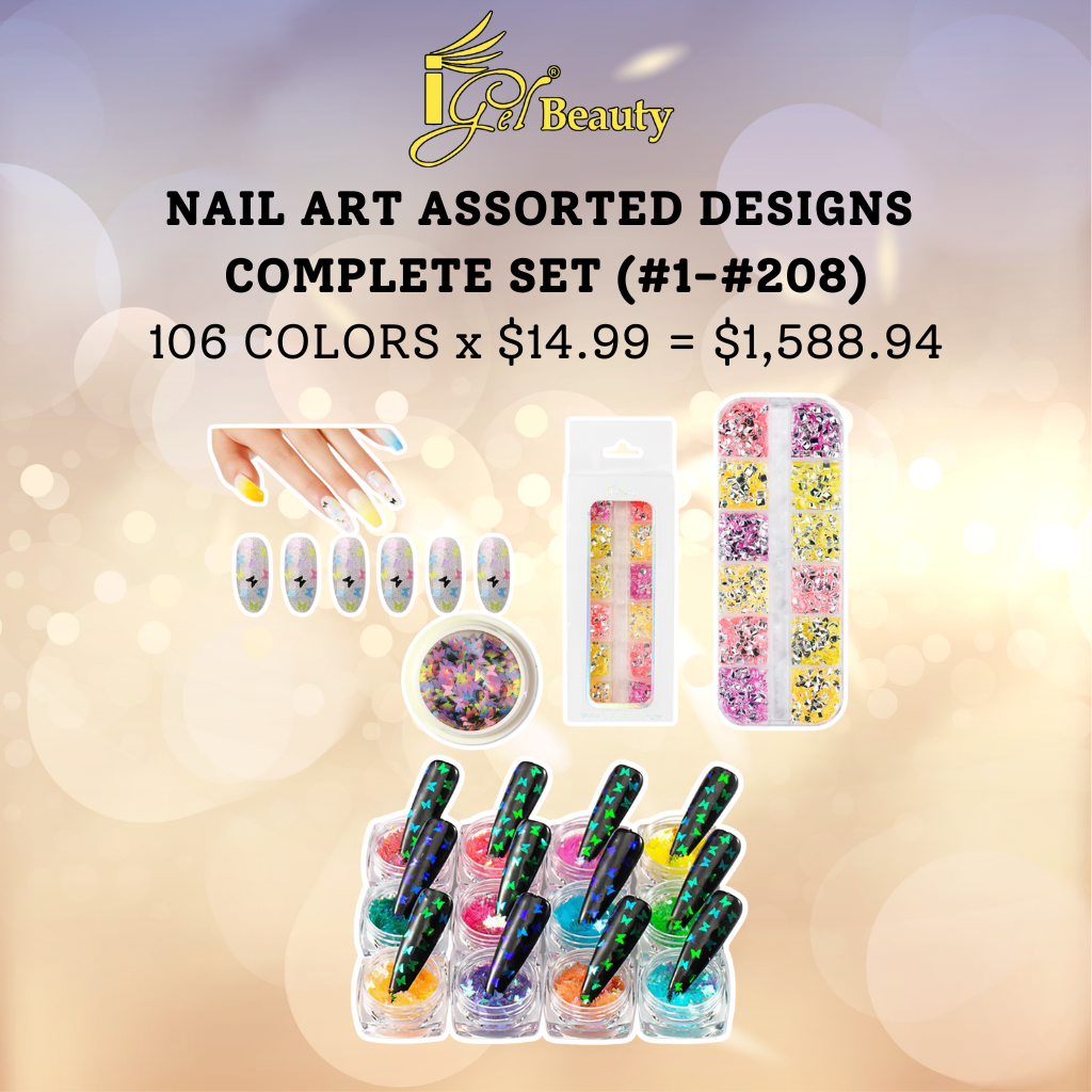 IGEL BEAUTY NAIL ART ASSORTED DESIGNS COMPLETE SET