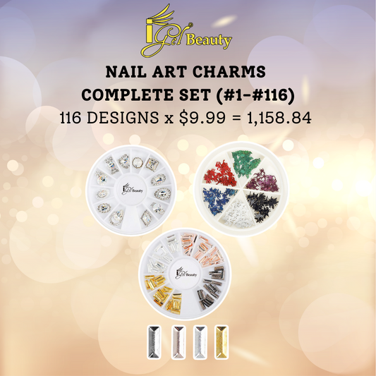 IGEL BEAUTY NAIL ART CHARMS COMPLETE SET