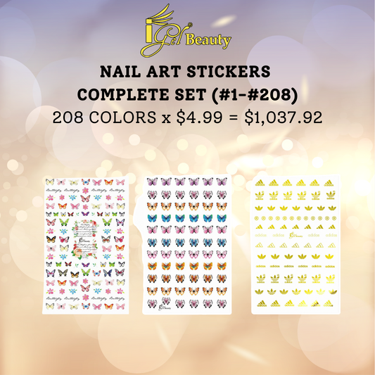 IGEL BEAUTY NAIL ART STICKERS COMPLETE SET