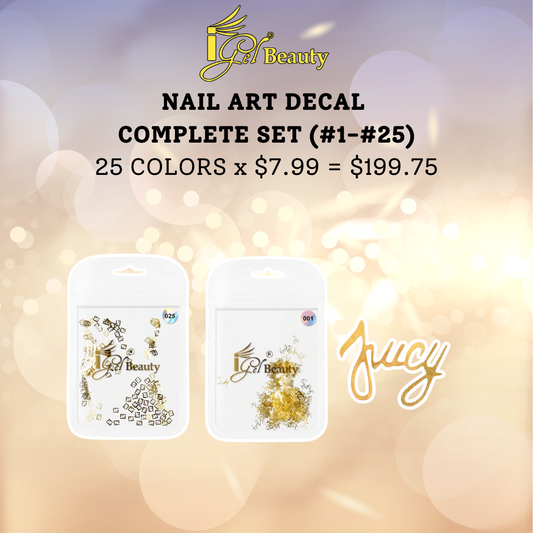 IGEL BEAUTY NAIL ART DECAL COMPLETE SET