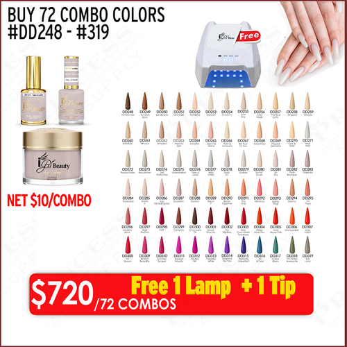 IGEL COMBO DD - 72 COLORS (#DD248-#DD319) - FREE 1 IGEL HYBRID LITE CORDLESS LED/UV LAMP + 1 TIP SET