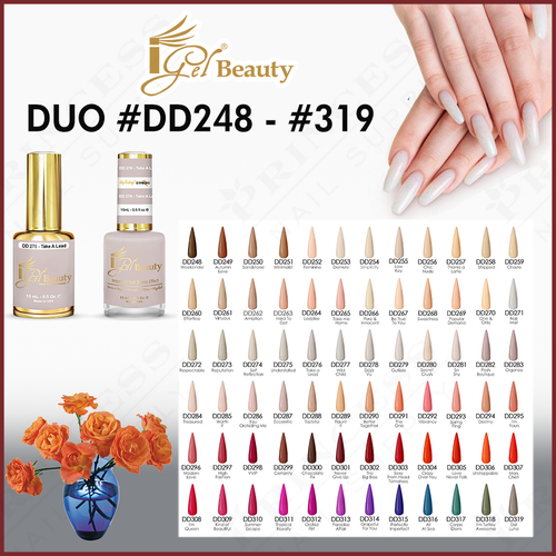 IGEL DUO DD - 72 NEW COLORS (#DD248-#DD319) - FREE 1 SAMPLE TIP SET