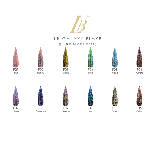 LB Galaxy Flake - Professional Collection (F01-F12):