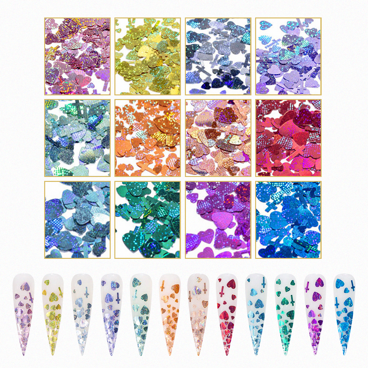 Nail Art Assorted Designs (12 pcs) - 03