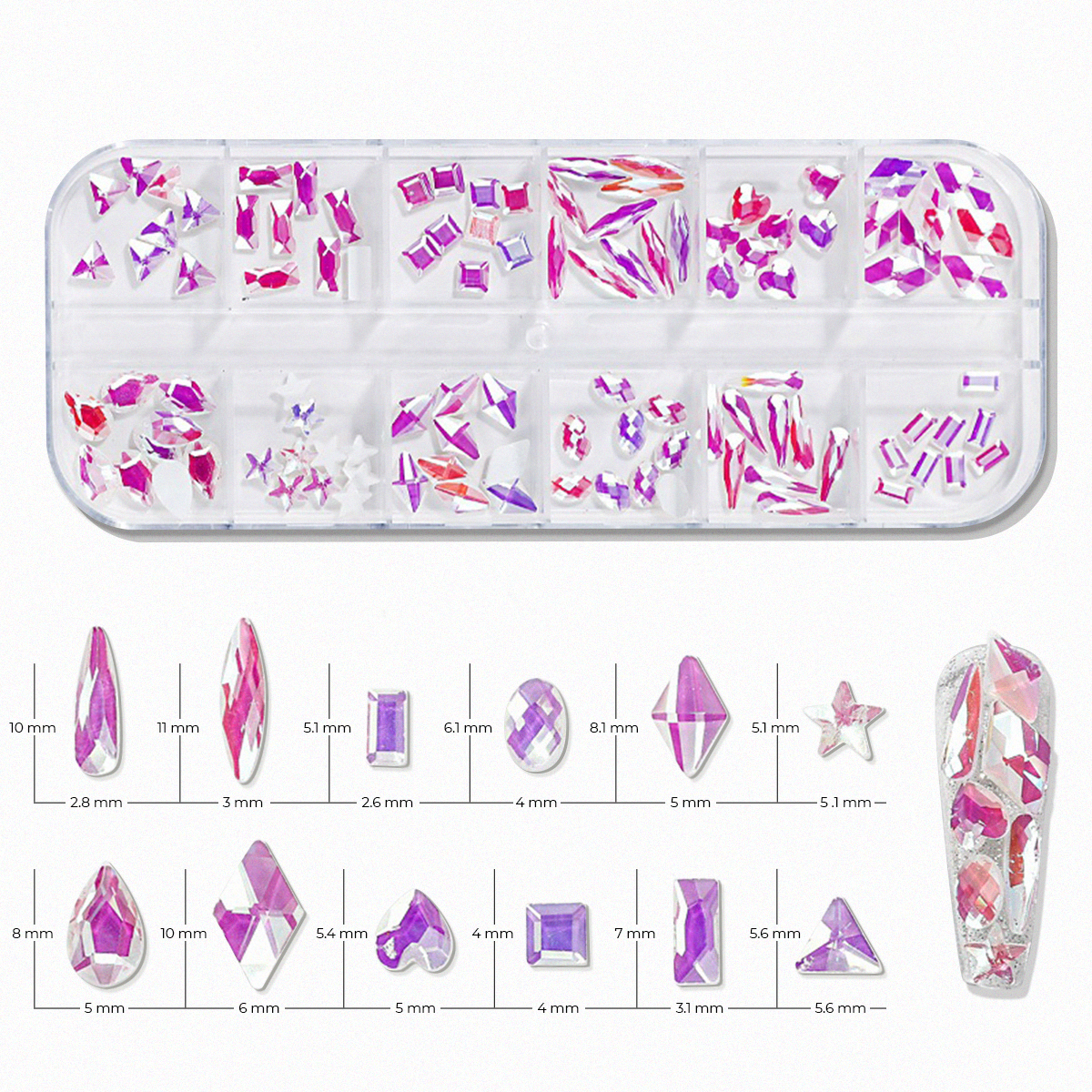 Nail Art Assorted Designs (12 pcs) - 41