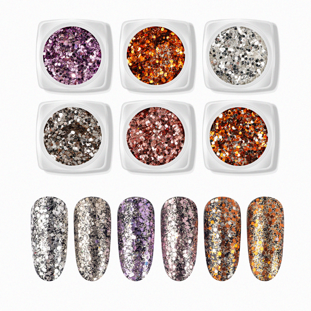 Nail Art Assorted Designs (6 pcs) - 08