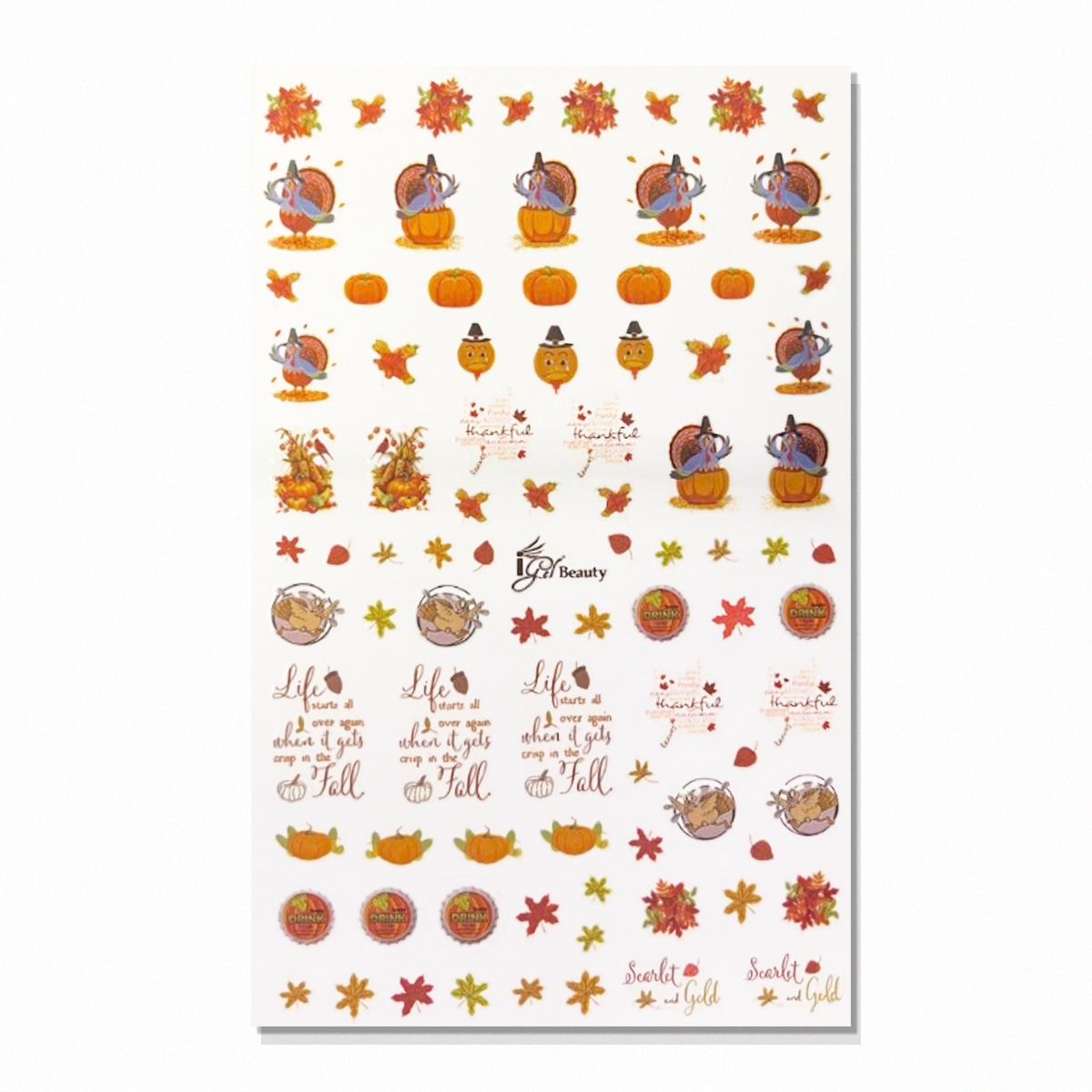 Nail Art Stickers - Thanksgiving 01