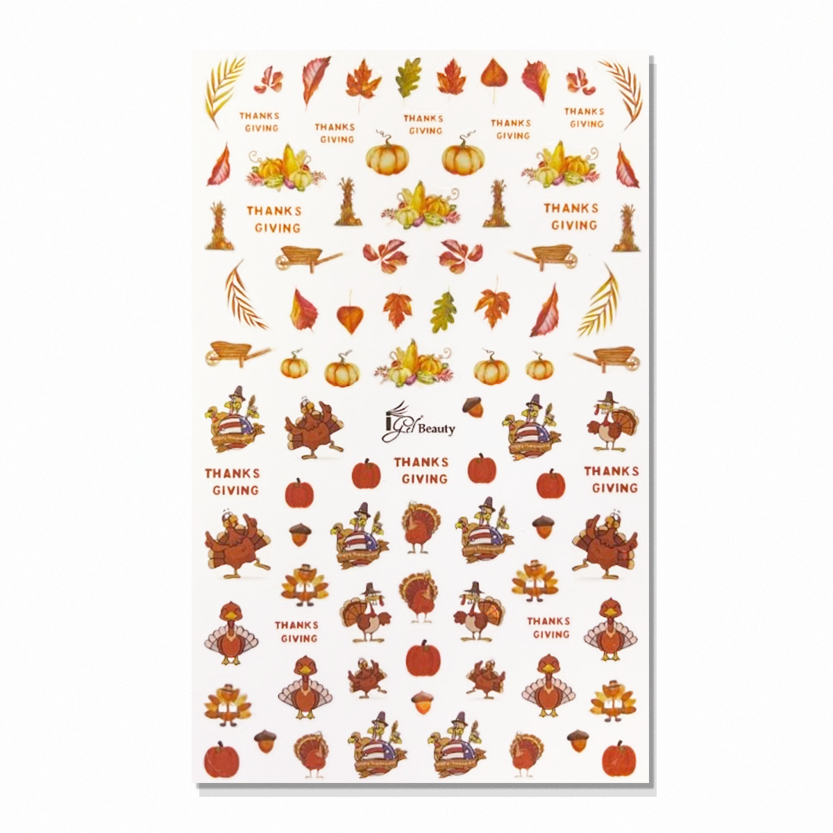 Nail Art Stickers - Thanksgiving 02